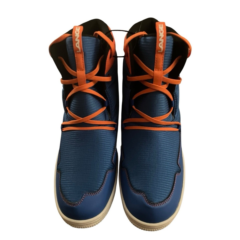 NWOT‎ Lange Podium Snow Soft Shoes Boots Men 11.5  US Blue + Orange Athletic - Picture 2 of 9